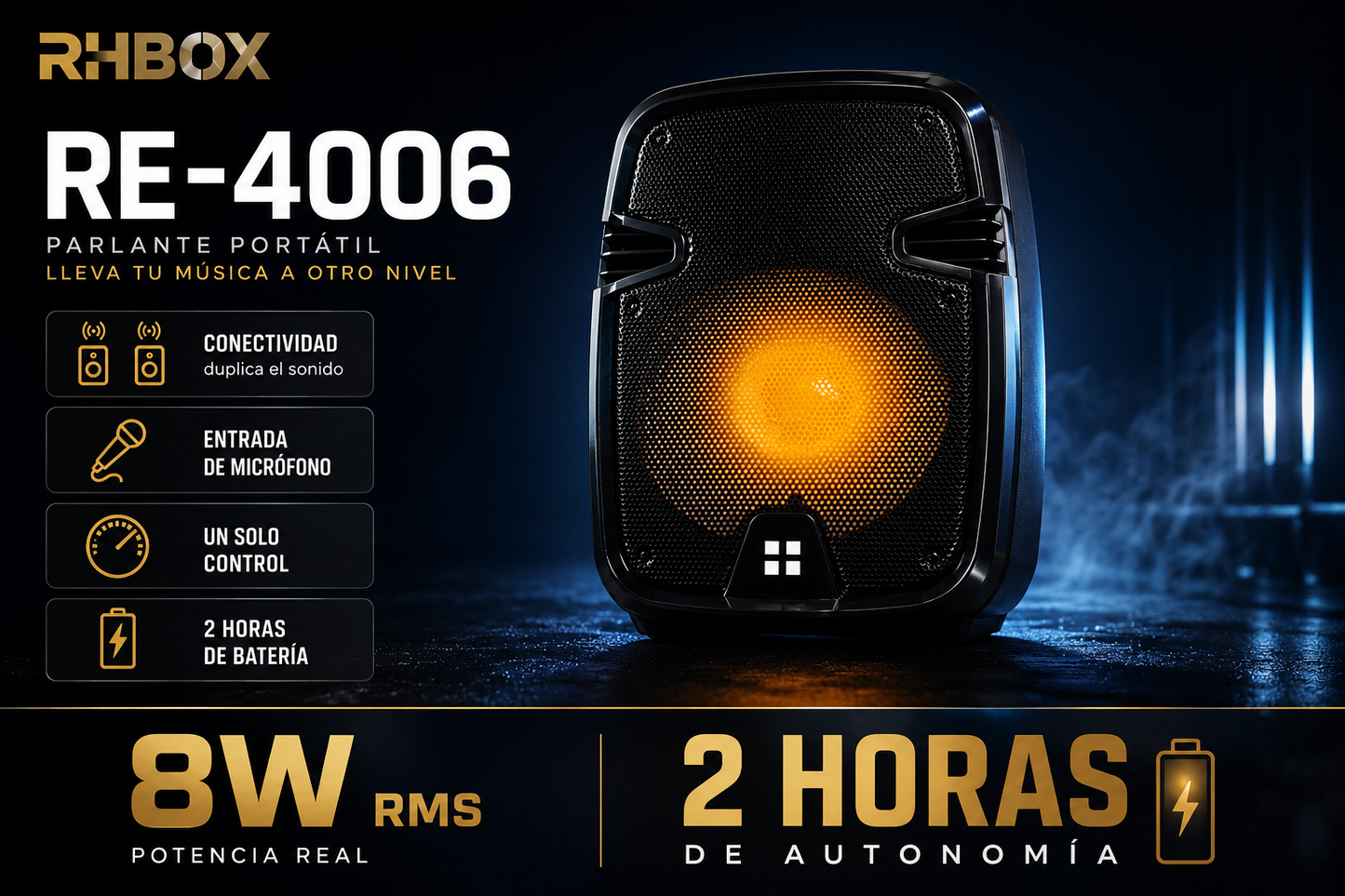 Bocina 8" Portátil