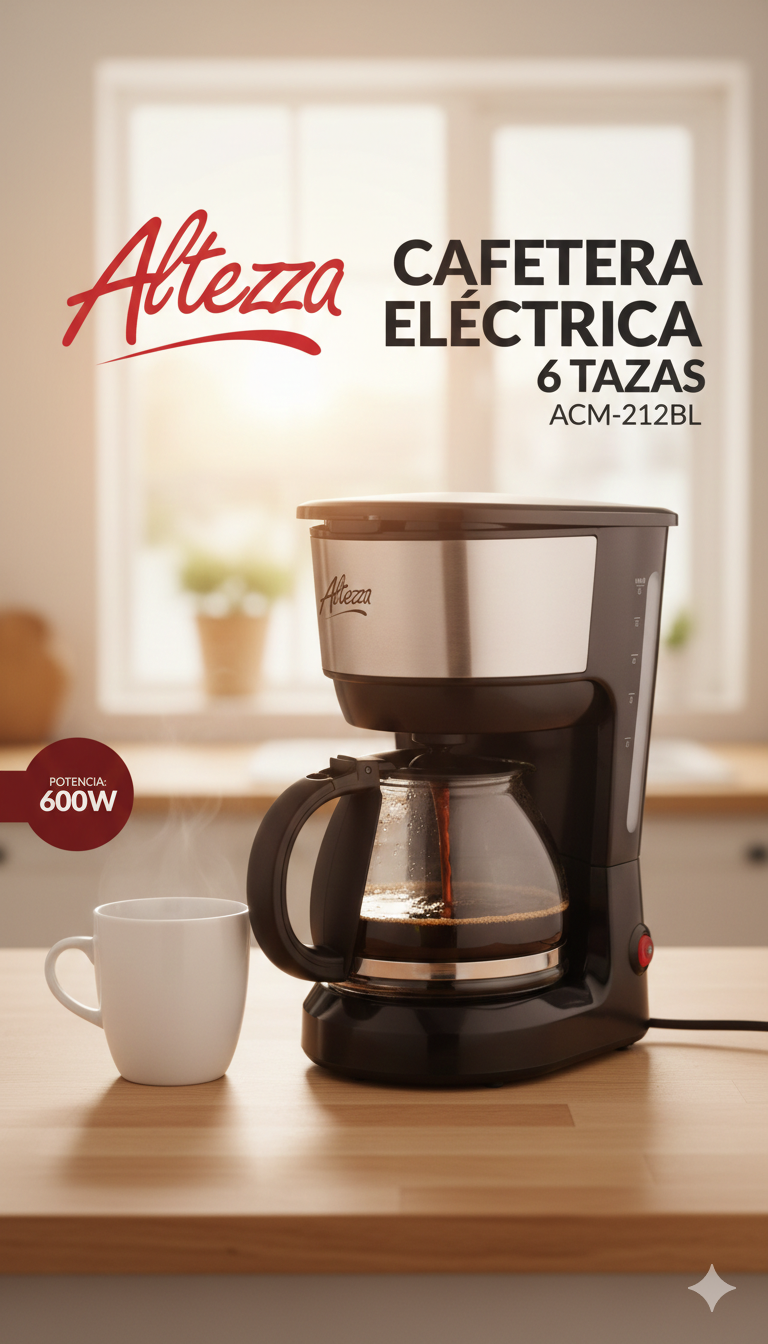 Cafetera Eléctrica Altezza 6 Tazas