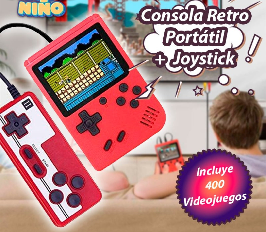 Consola Retro Portátil con Más de 400 Juegos