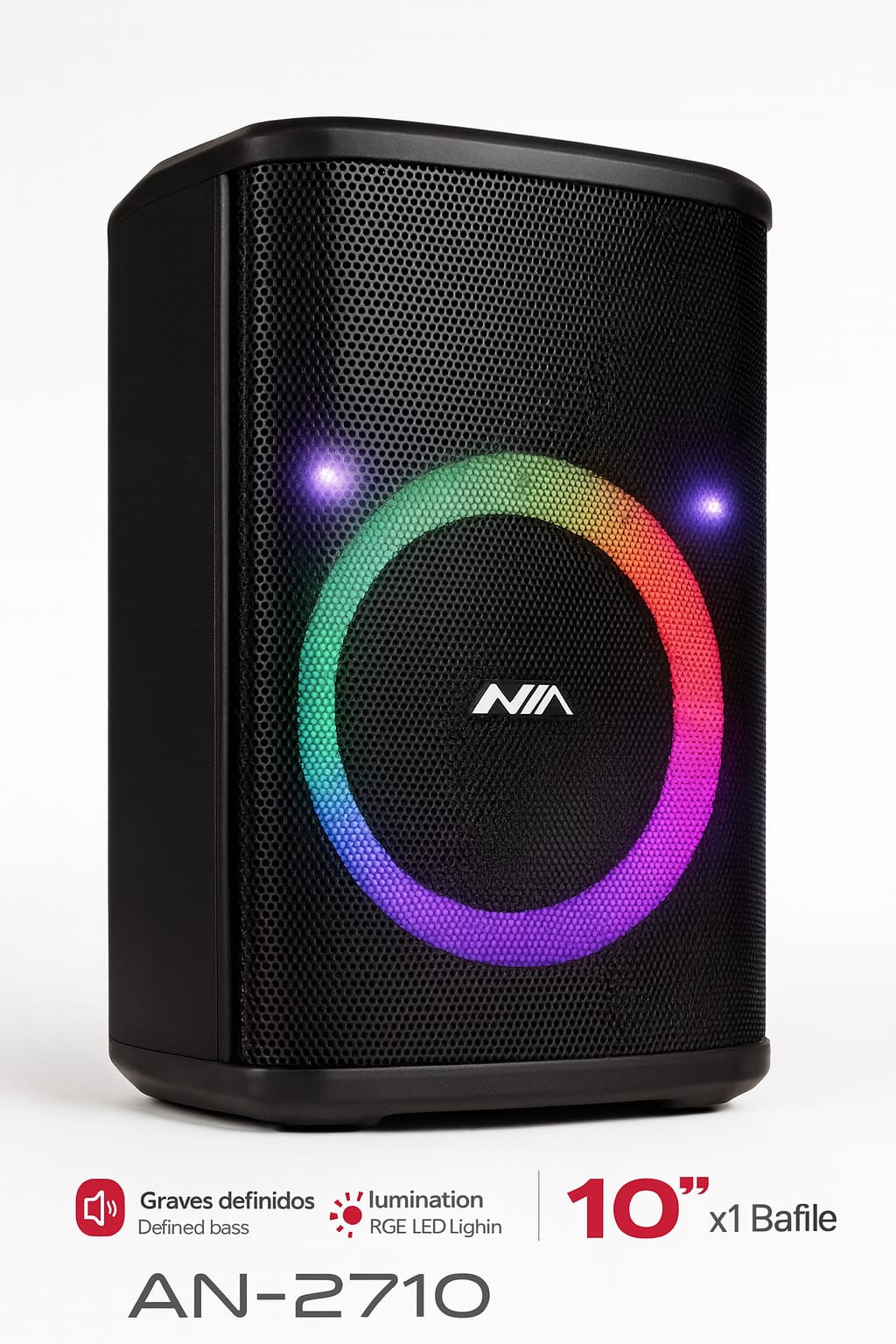 Bocina 10" con aro RGB