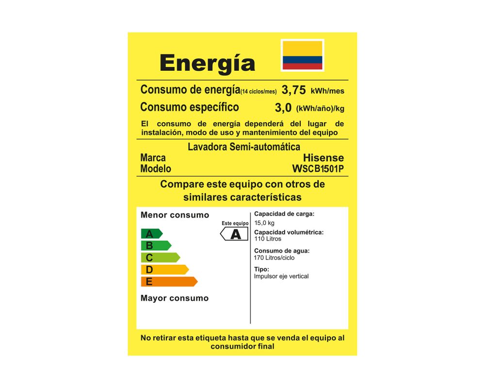 Lavadora Hisense 15kg