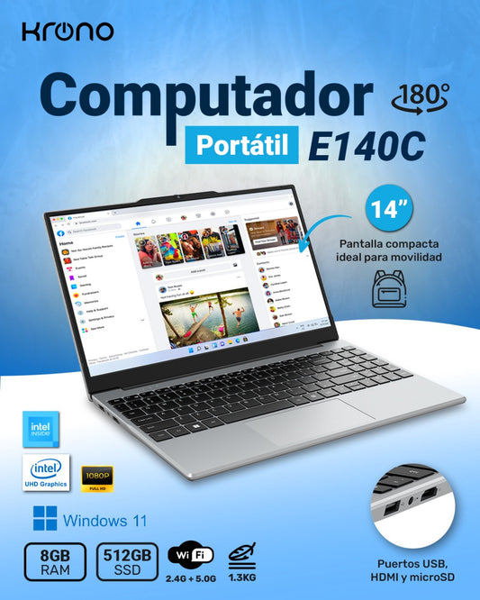 Krono E140C – Portátil 14" 512GB
