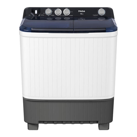 Lavadora Mabe Semiautomática 18 kg Doble Tina Blanca