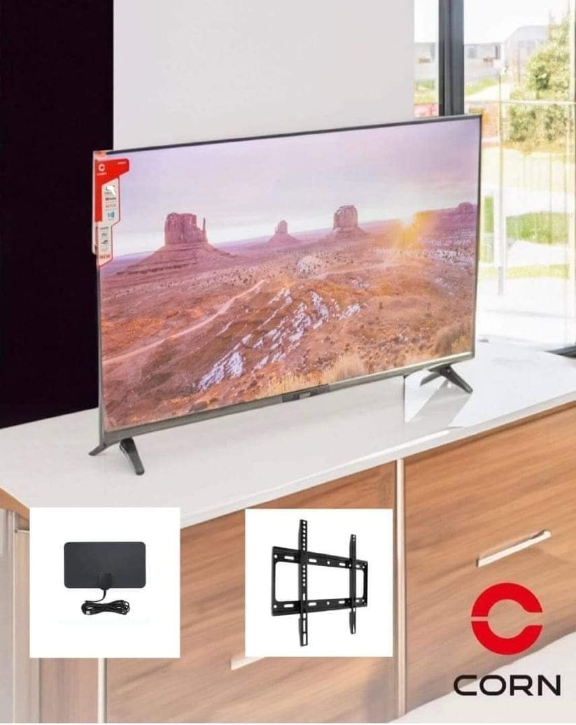 📺 Smart TV Corn de 42" con base de Pared y Antena