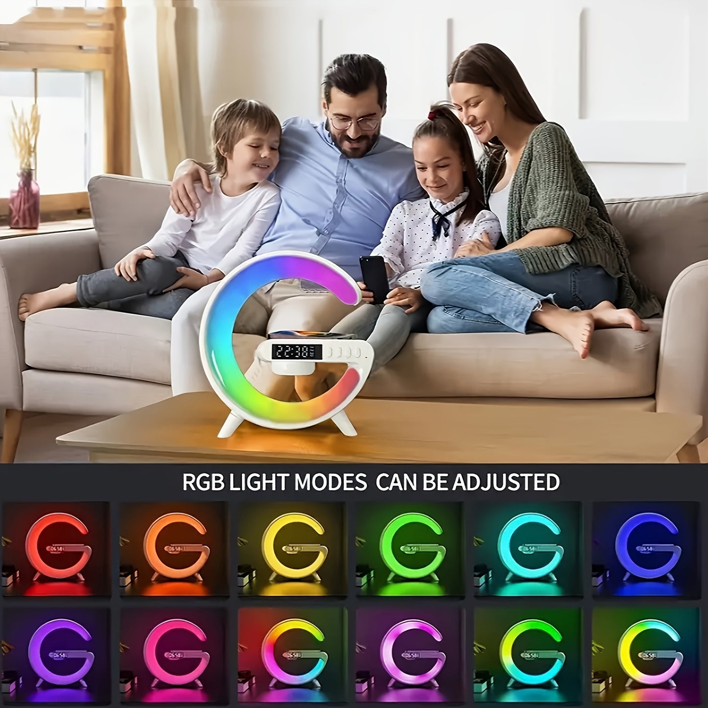 Altavoz de Alarma Inalámbrico con Luz de Ritmo RGB