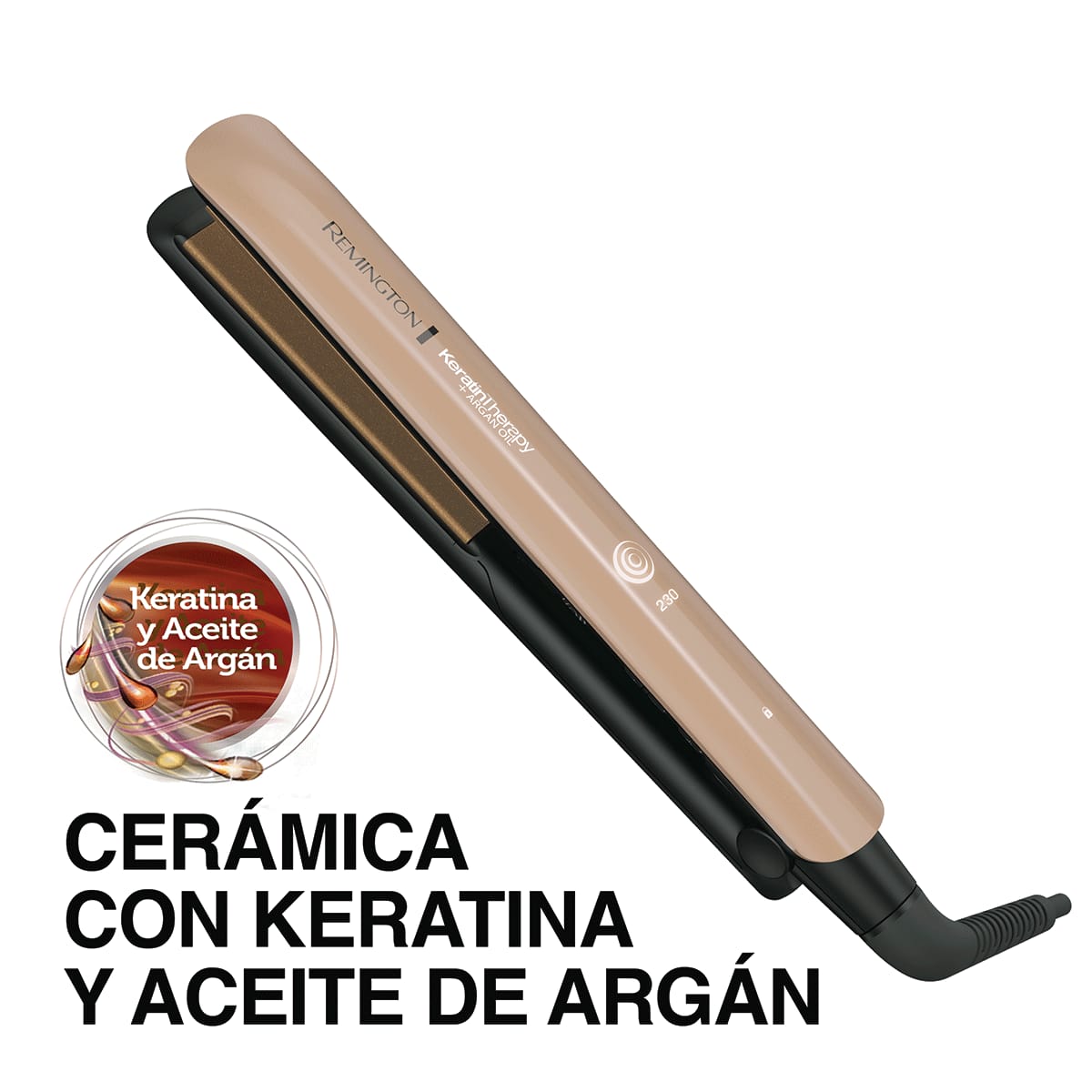 Plancha Remington Keratina y Argan