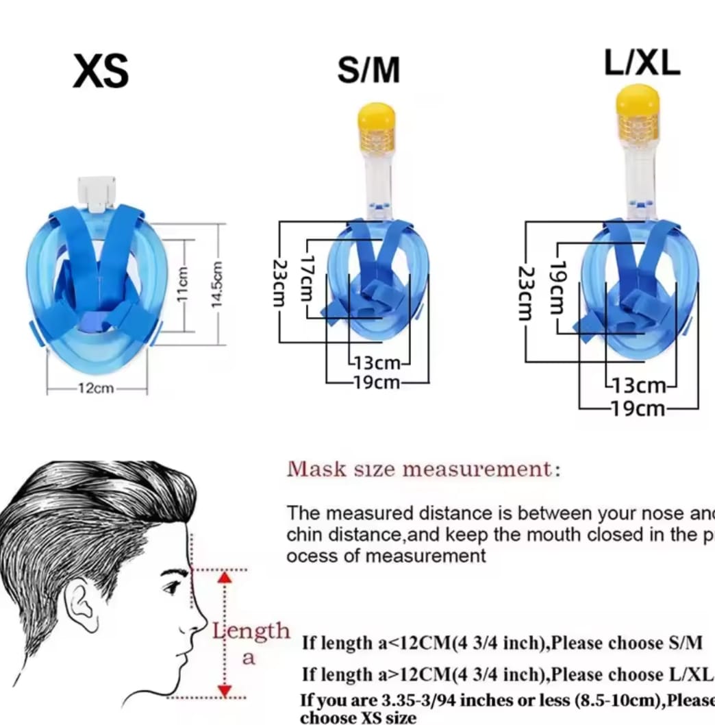 Máscara de Snorkel de Cara Completa