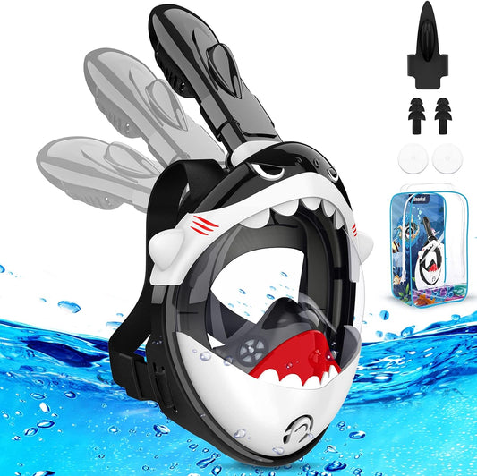 Máscara Infantil de Snorkel Full-Face “Tiburón” para niños