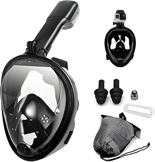 Máscara de Snorkel Full Face 180° con Soporte para Cámara