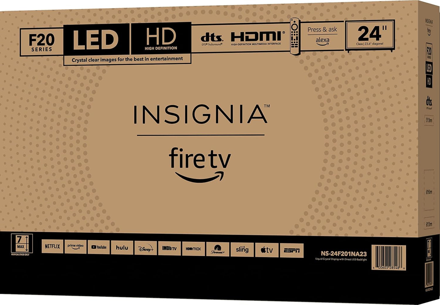 SMART TV 24 PULGADAS CON FIRE TV Y  CONTROL DE VOZ INSIGNIA