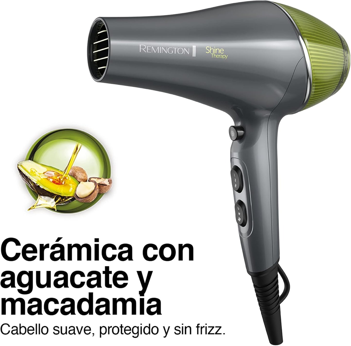 Secador Remington Shine Therapy - Avocado con Macadamia