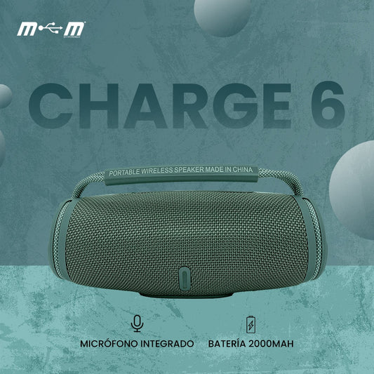 Parlante Bluetooth CHARGE 6 MYM – Compacto y Poderoso 🔊