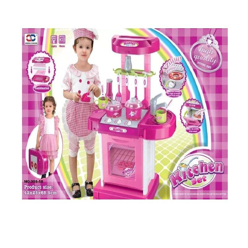 Cocina Portátil de Juguete con Maletín para Niñas(toy)