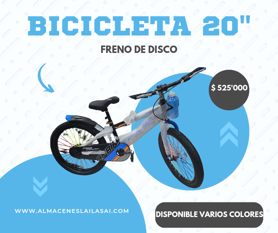 Bicicleta Infantil 20" con Freno de Disco