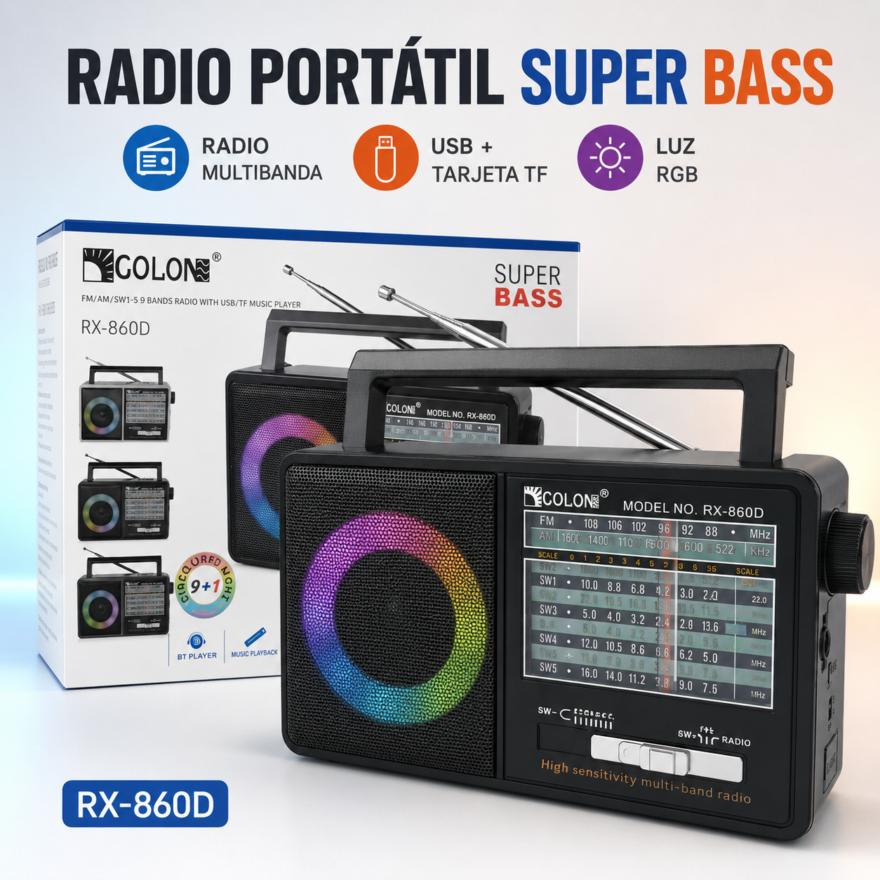RADIO RECARGABLE MULTI BANDA