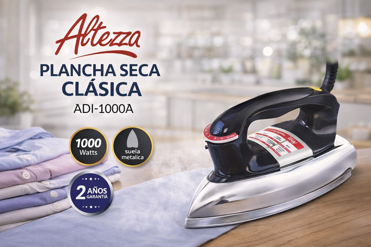 Plancha Seca Clásica Altezza ADI-1000A
