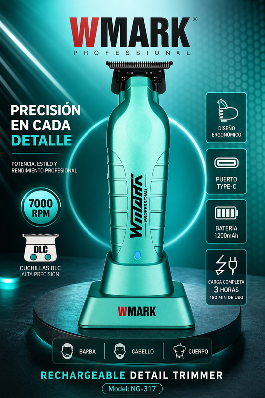 Patillera recargable WMARK profesional