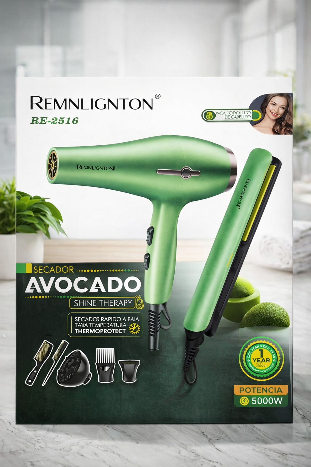 combo Cepillo y Secador&nbsp;Avocado 6 en 1