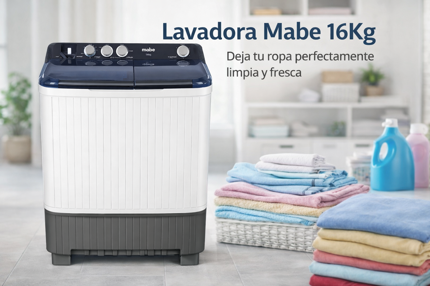 Lavadora Mabe 16kg LMD6124BHAVO Semi Automática