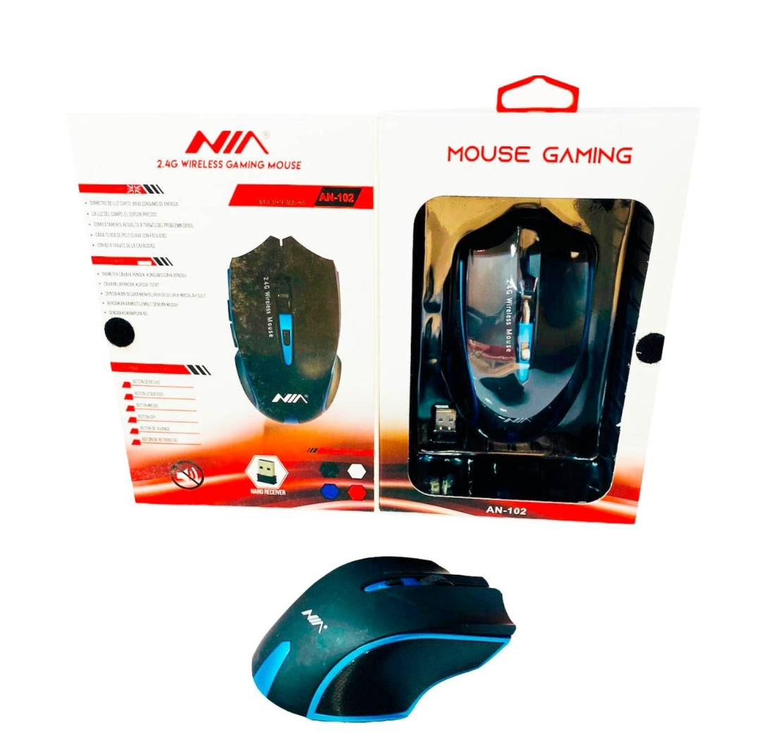 Mouse Gaming Inalámbrico NIA AN-102 - Precisión y Comodidad para Gamers