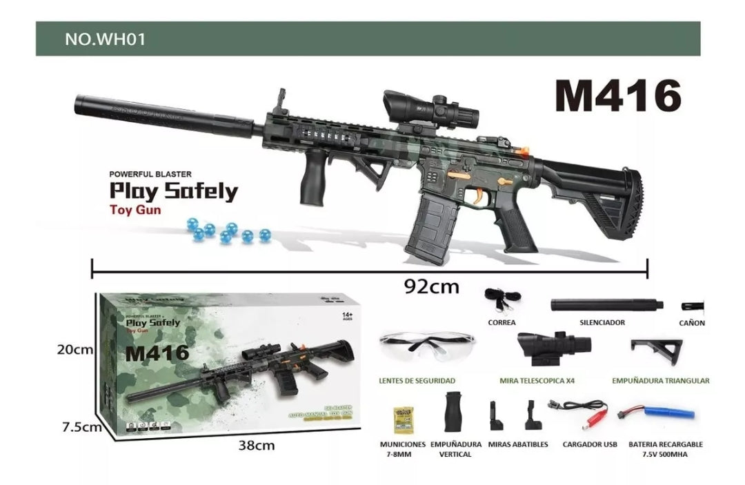 Rifle de Hidrogel M416 Automático-Manual