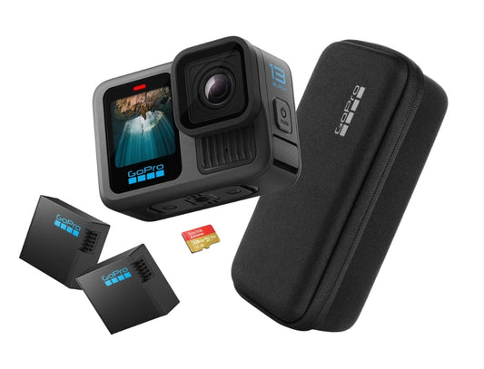 GoPro HERO13 Black – Kit con 2 baterías + microSD 128 GB + estuche