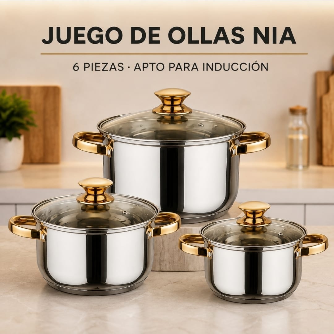 JUEGO DE OLLAS 6 PIEZAS