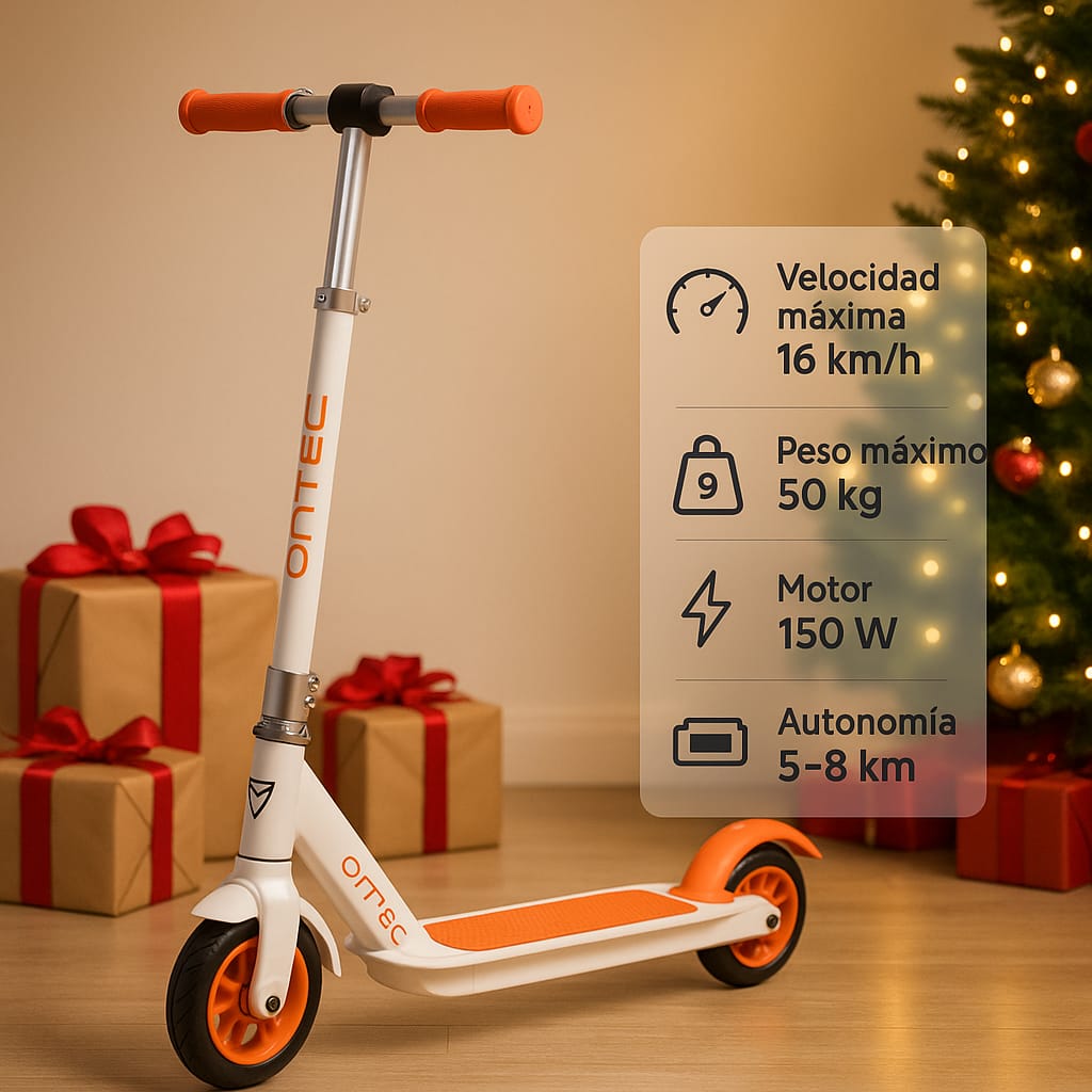 Scooter Eléctrico Infantil ONTEC con Luces LED – 150W