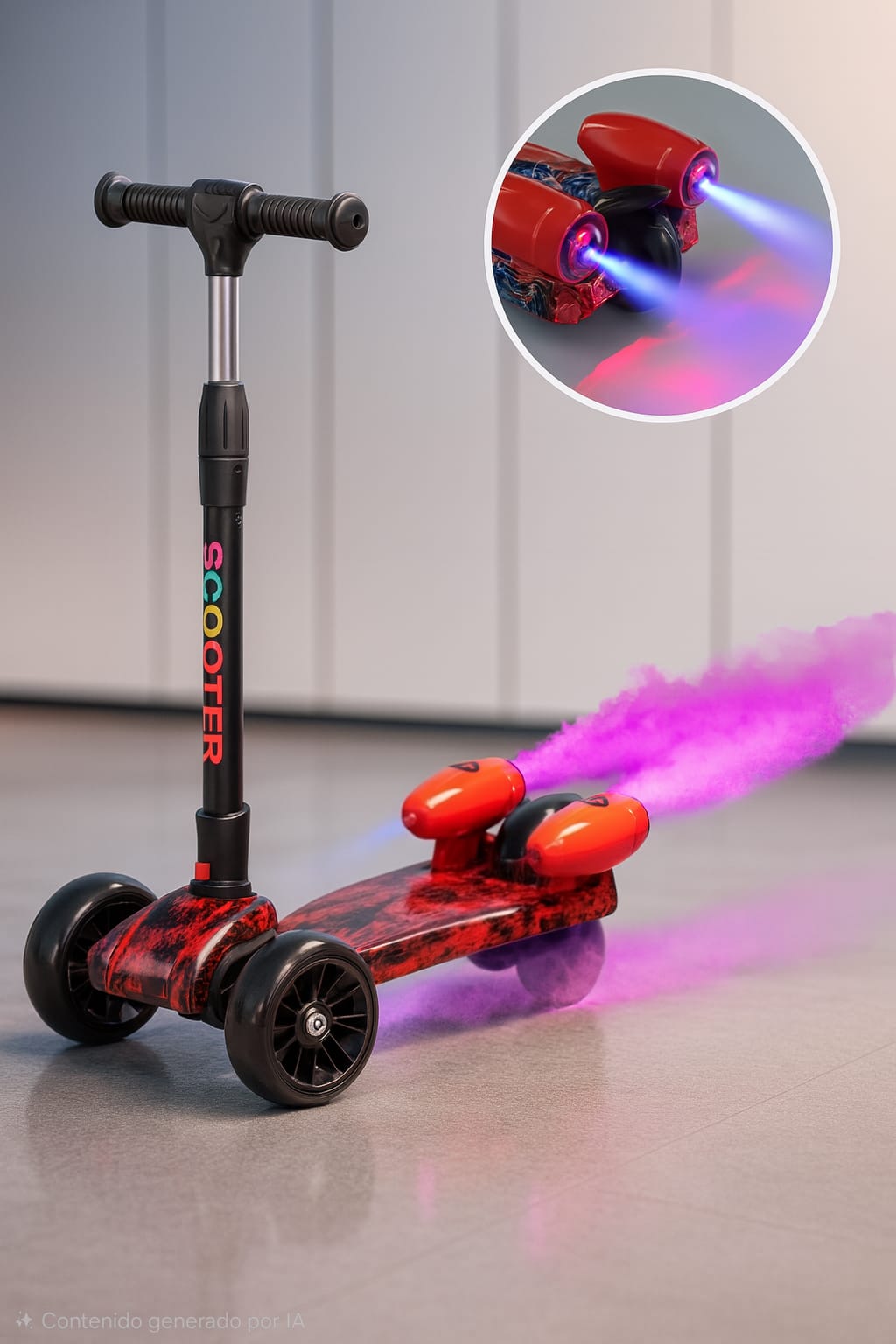 Patineta con Humo y Luces  – Diversión Ilimitada para Niños