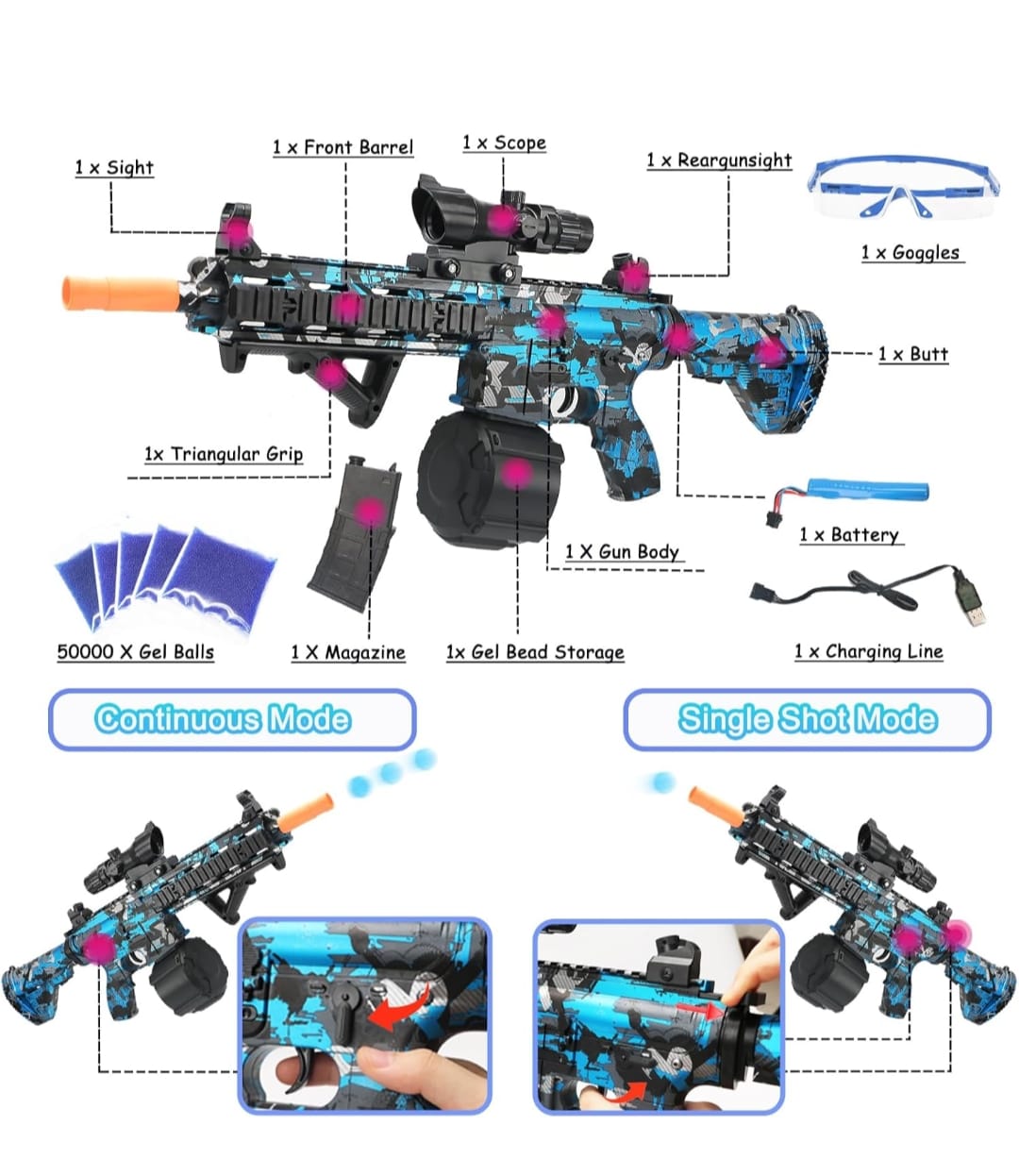 Rifle de Juguete Hidrogel