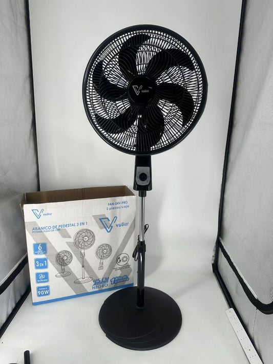 Ventilador de Pedestal 3 en 1 DOBLE BALINERA Vulker