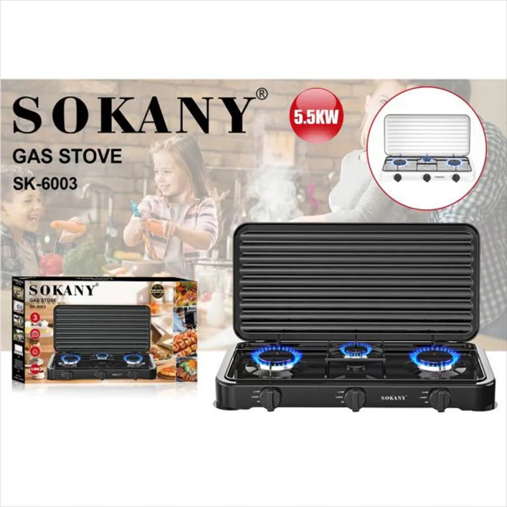 ESTUFA GAS 3 PUESTOS SOKANY