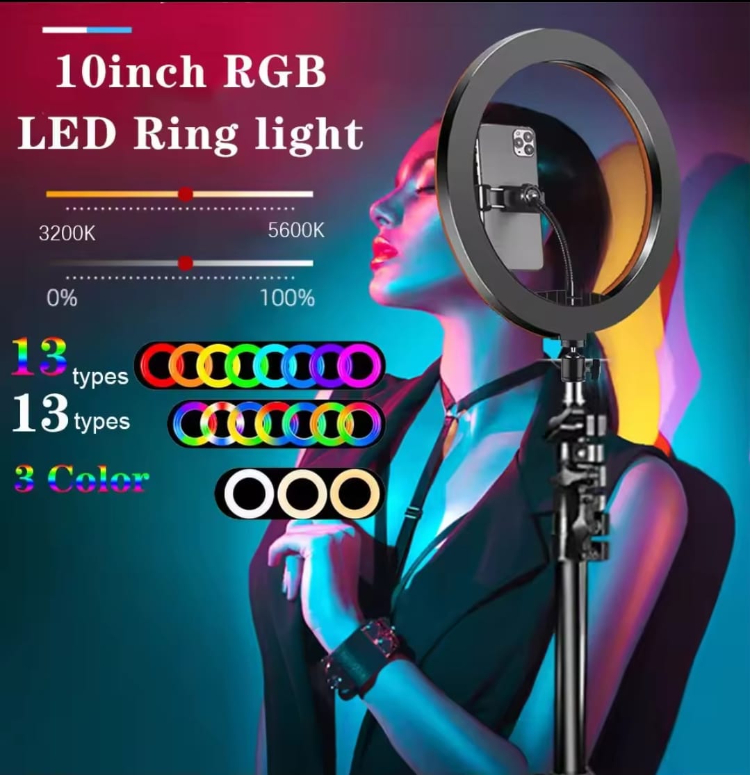 Aro Luz RGB 26cm con Trípode